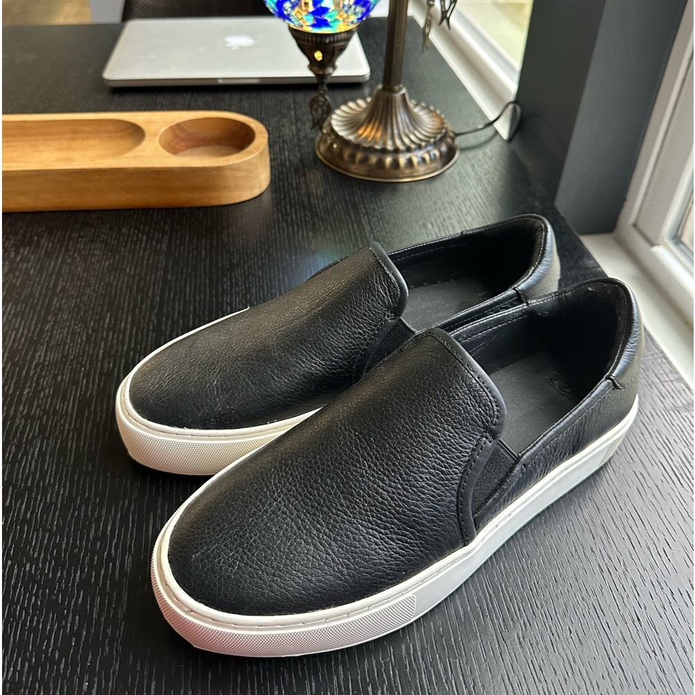 Ugg Jass Women's Leather Sneakers Platform Slip On Black Size 9, Never worn